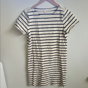 J. Crew Black and White Raglan Sleeve Mini Dress